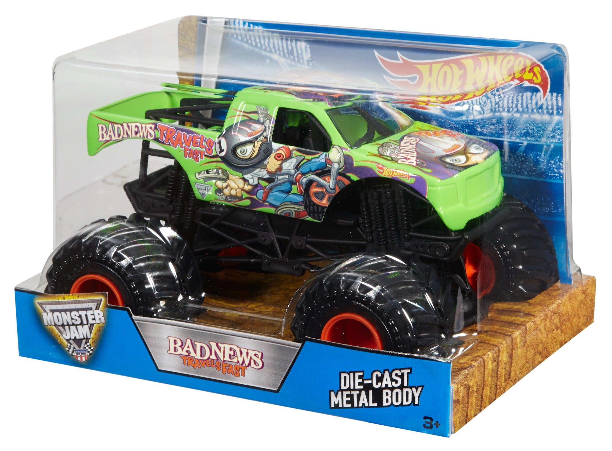 hotwheels monster jam 日本未発売 入手困難 Amazon.com: Hot Wheels Monster Jam Bad News Travels Fast Truck